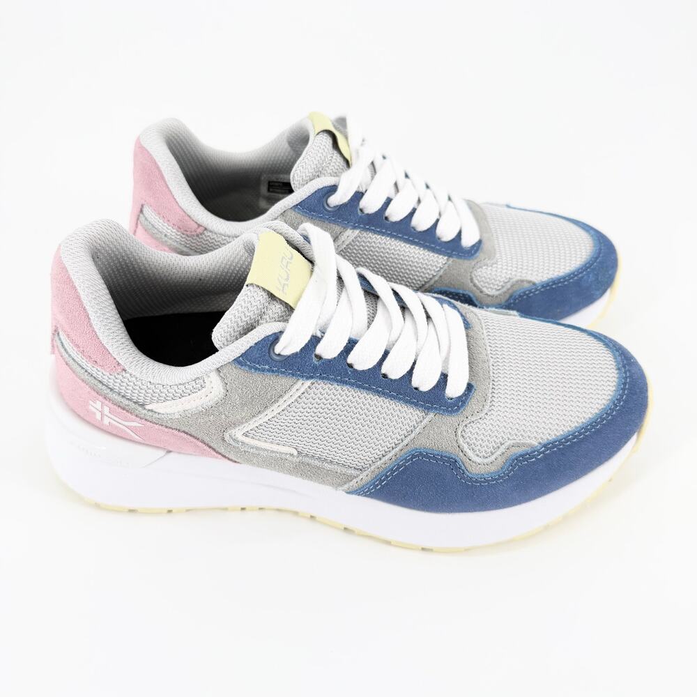 KURU Apogee Retro Sneaker Size 7 Plantar Fasciitis Support Blue Pink Grey NEW